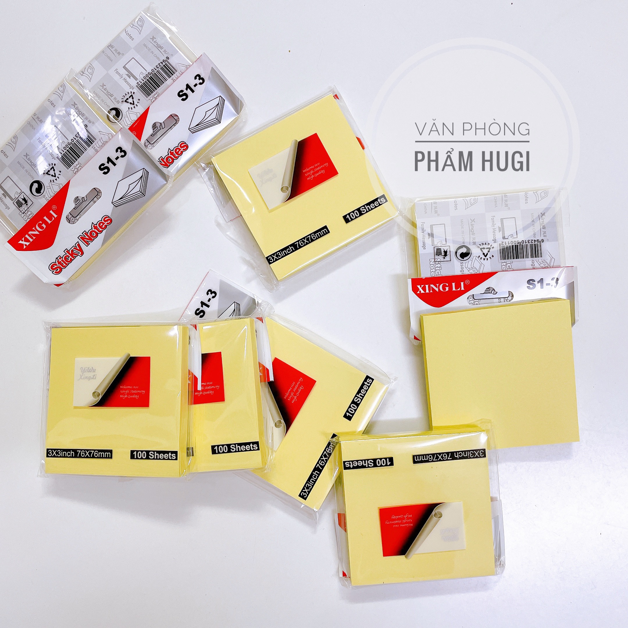 Square gold sticky notes (76x76mm) approximately 100 sheets
