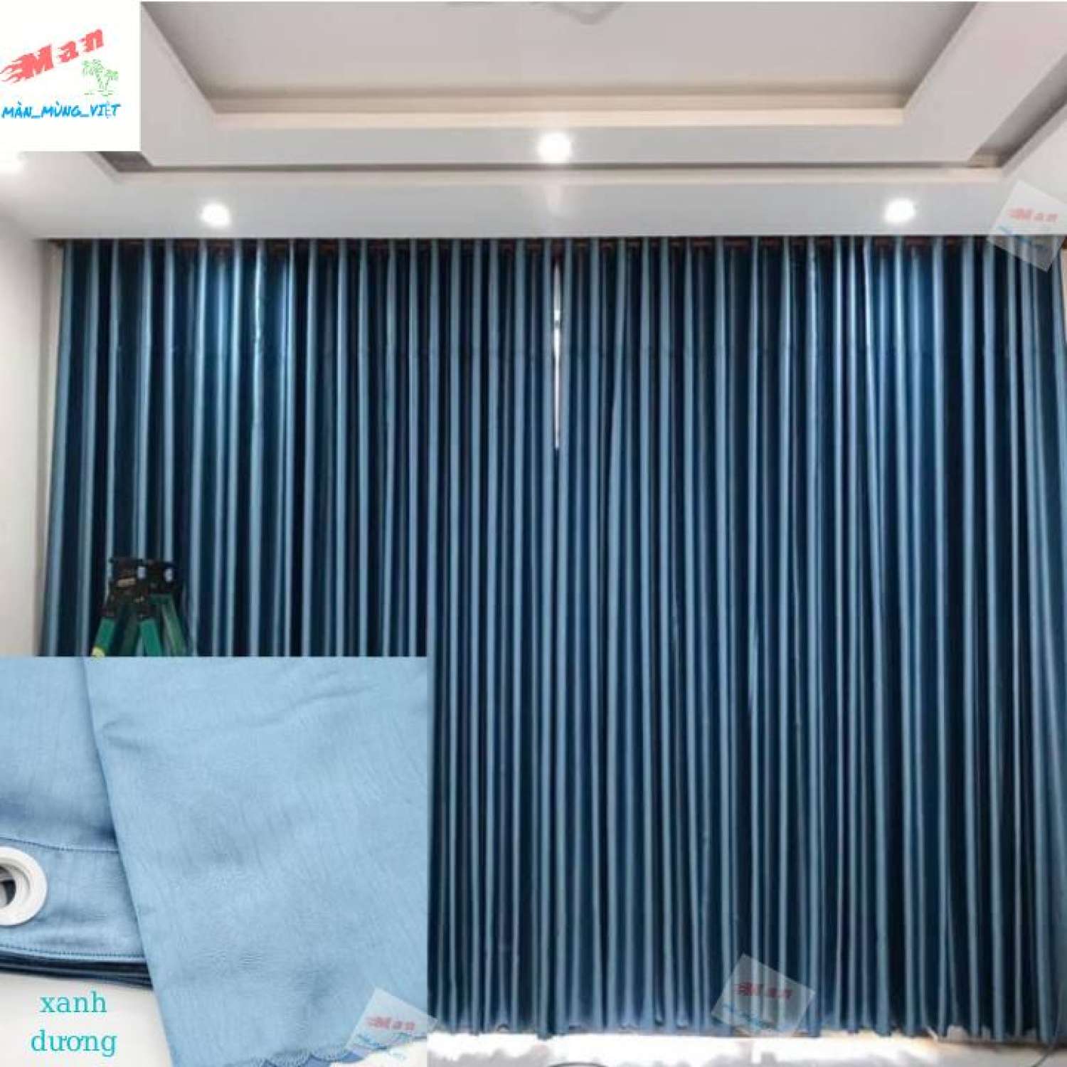 Rèm vải rộng 2m5 cao 3m đã khoen lỗ sẵn chỉ việc treo