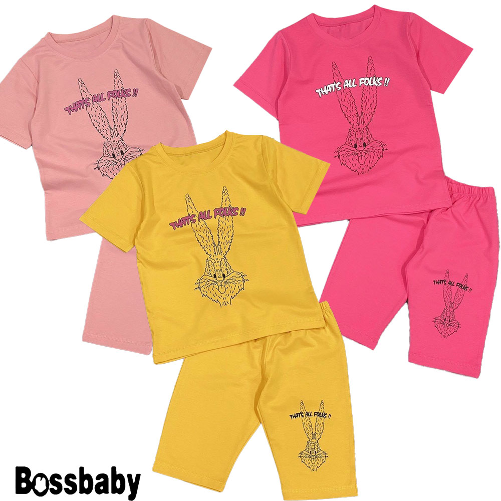 [HCM]SÉT 3 Bộ Quần áo hình thỏ THAT ALL FOLKSbộ đồ bé gáibé trai cho bé từ 6kg-29kg.BDBG33.