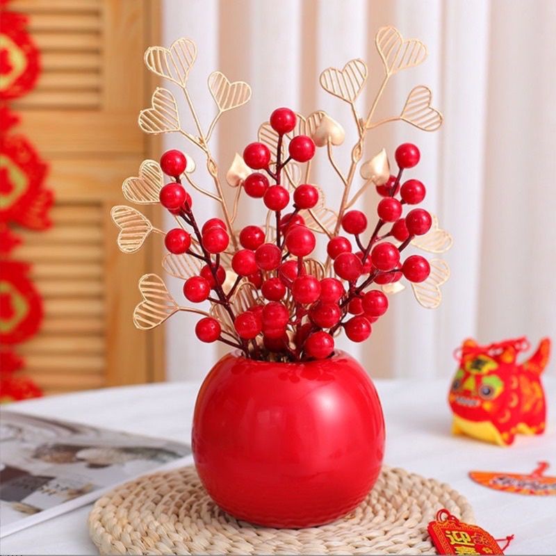 COMBO 3 NHÁNH ĐÀO ĐÔNG NHỎ ( trang trí tết )