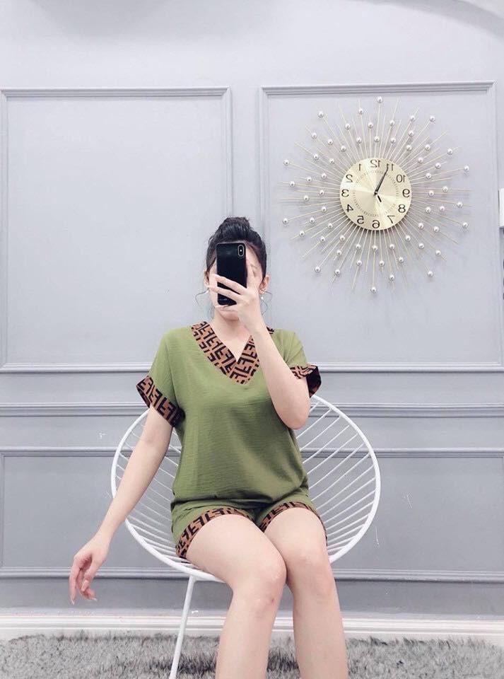 [HCM]SÉT BỘ COTTON ĐÙI PHỐI VIỀN SIÊU DỄ THƯƠNG(CÓ SIZE 3XL:66-75KG)