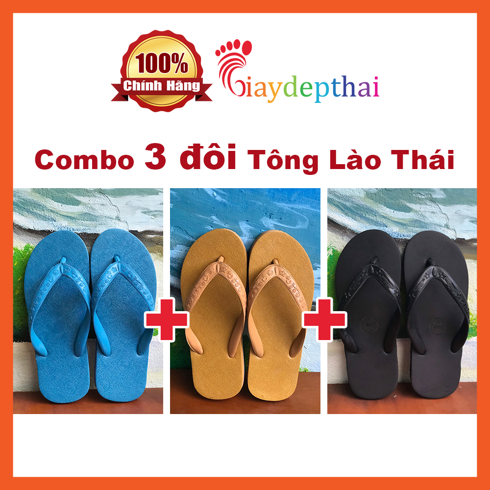 [HCM]Combo 3 ĐÔI Dép Tông Lào Thái Lan