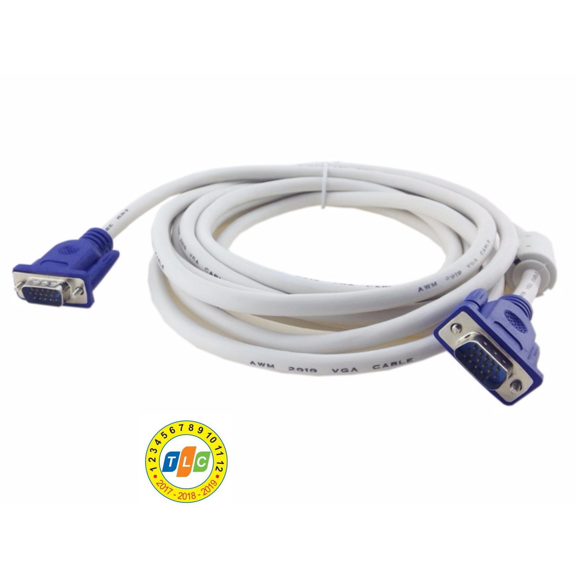 Dây Cáp Vga 1.5M Có Chống nhiễu màu trắng