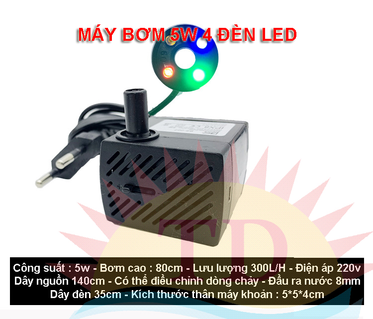 Máy Bơm Nước Chìm,Hồ Cá Hòn Non,Bộ Thác Nước 2w đến 10w