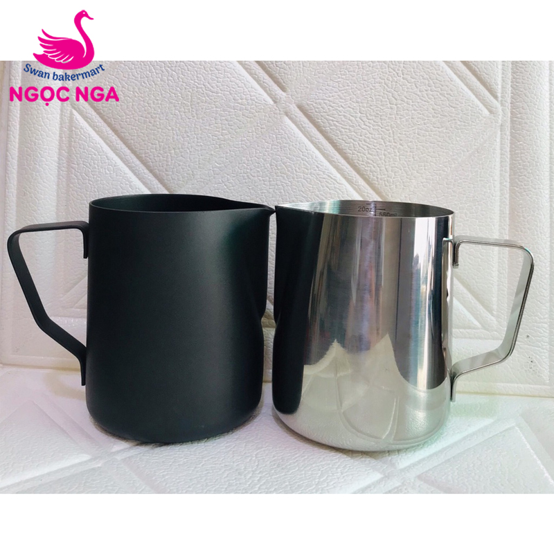 CA RÓT SỮA MÀU  TRẮNG 350-ml - 600ml (100% inox 304), cafe espresso