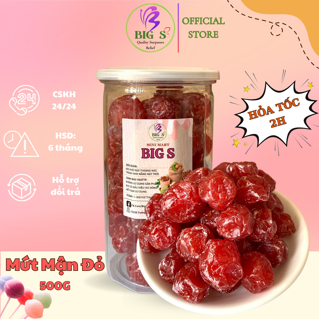 500g mứt mận đỏ bigs