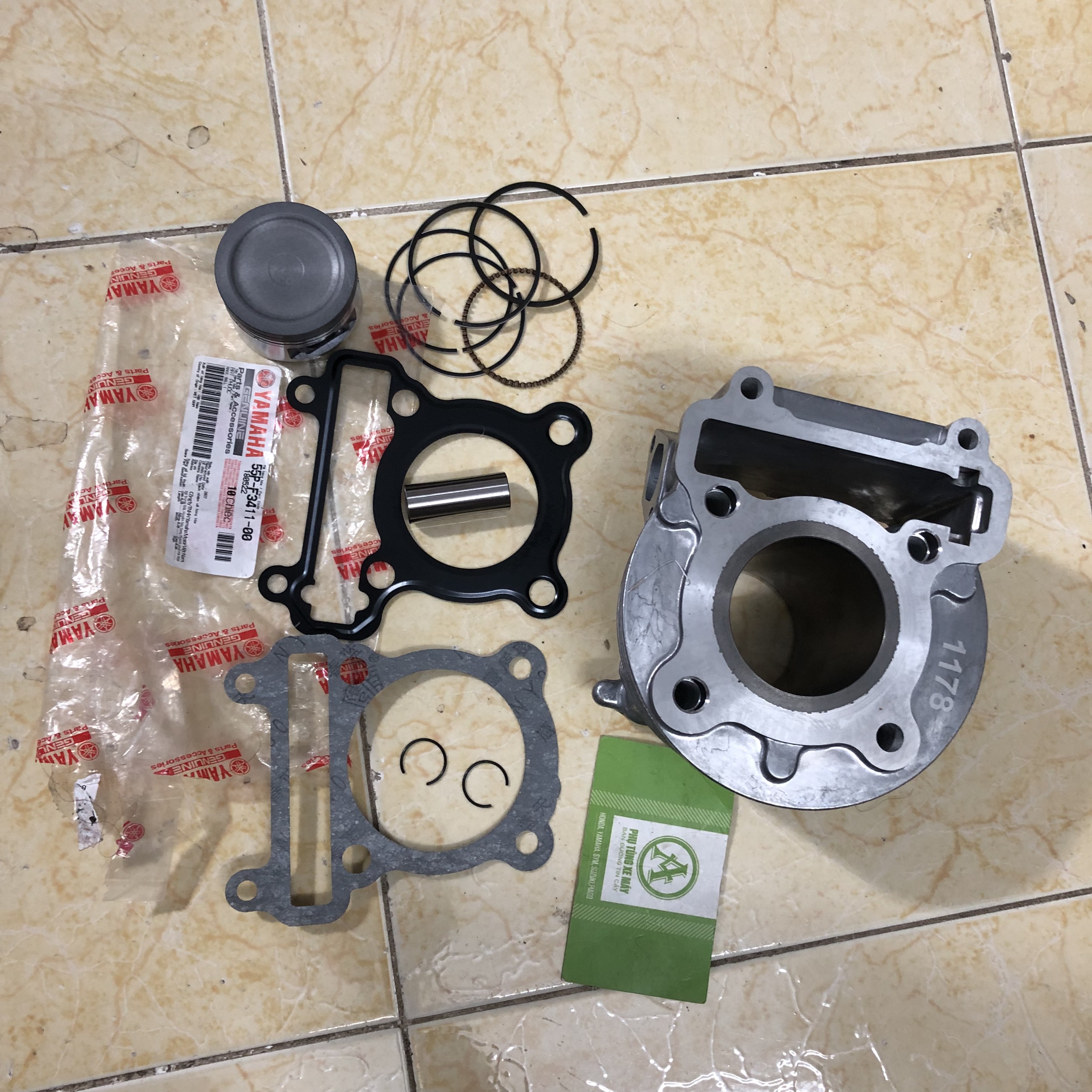 Bộ Xi lanh (Nòng) + Piston + xéc măng (bạc) Nouvo 1 2 3 Mio