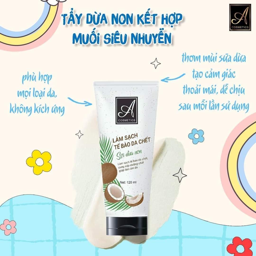 Tẩy da chết sợi dừa non Acosmetics 120ml