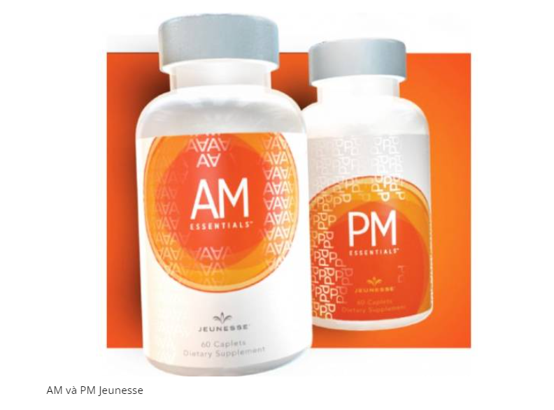 Bộ đôi  AM & PM Essentials Jeunesse(Thực phẩm Chống lão hóa cực kỳ tốt cả ngày lẫn đêm)