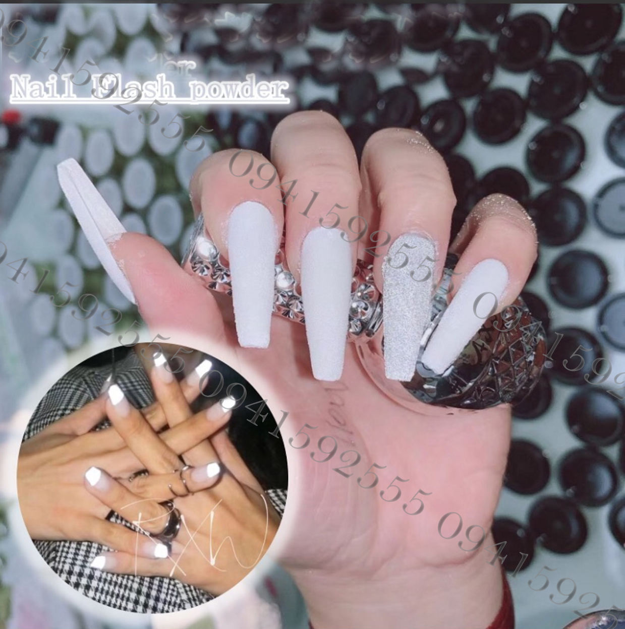 Bột phản quang trang trí móng