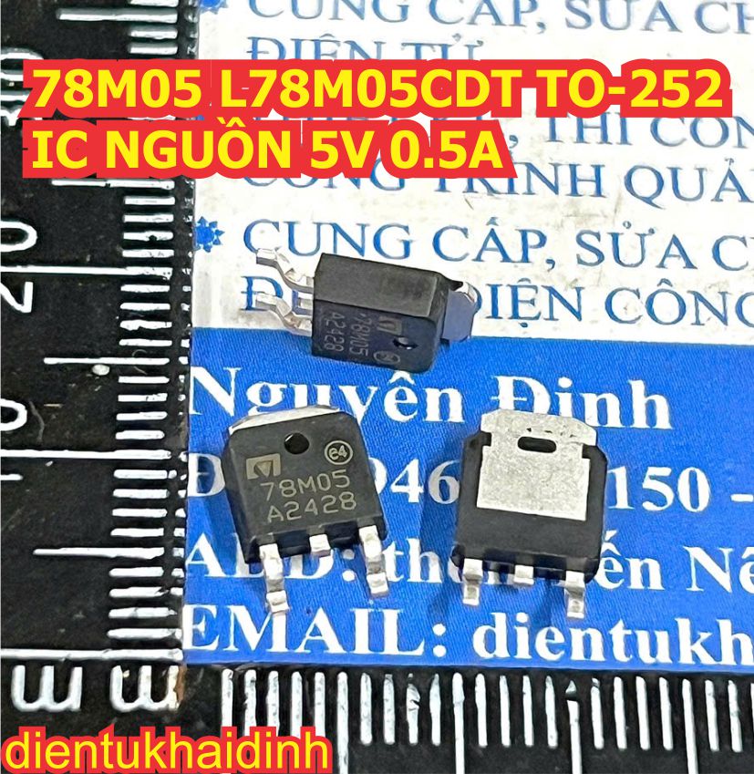 78M05 78M12 L78M05CDT L78M12CDT TO-252 IC NGUỒN ổn áp 7805 7812 dán 5V 12V 0.5A kde1493