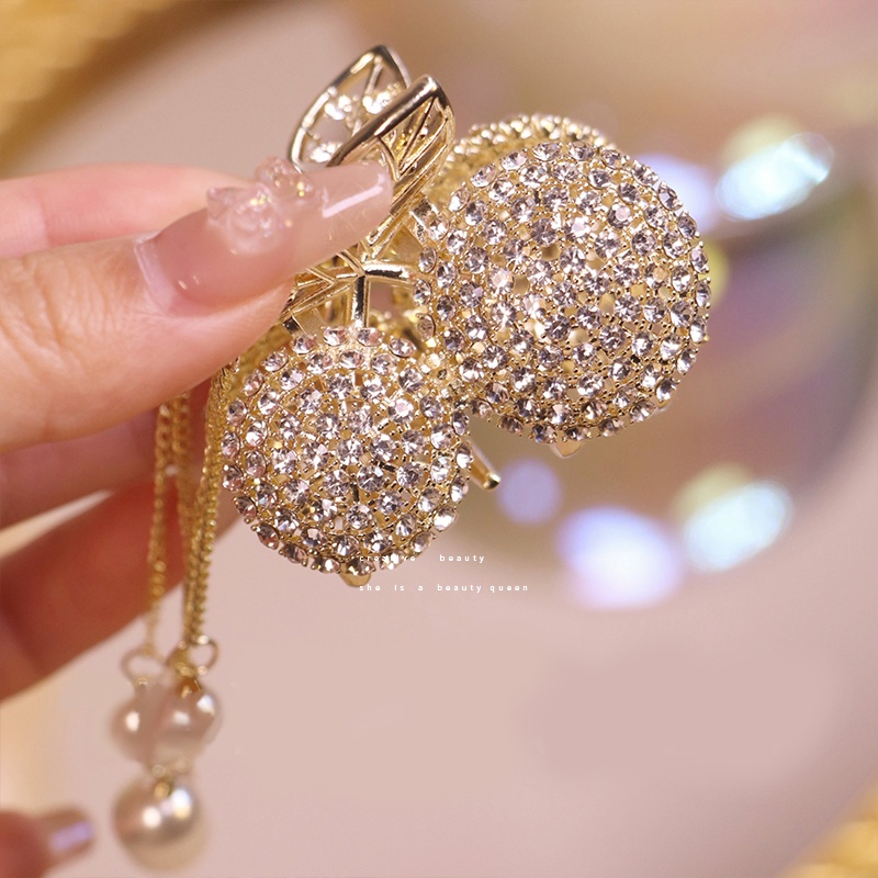 Clip hair claws crab applique luxury stone