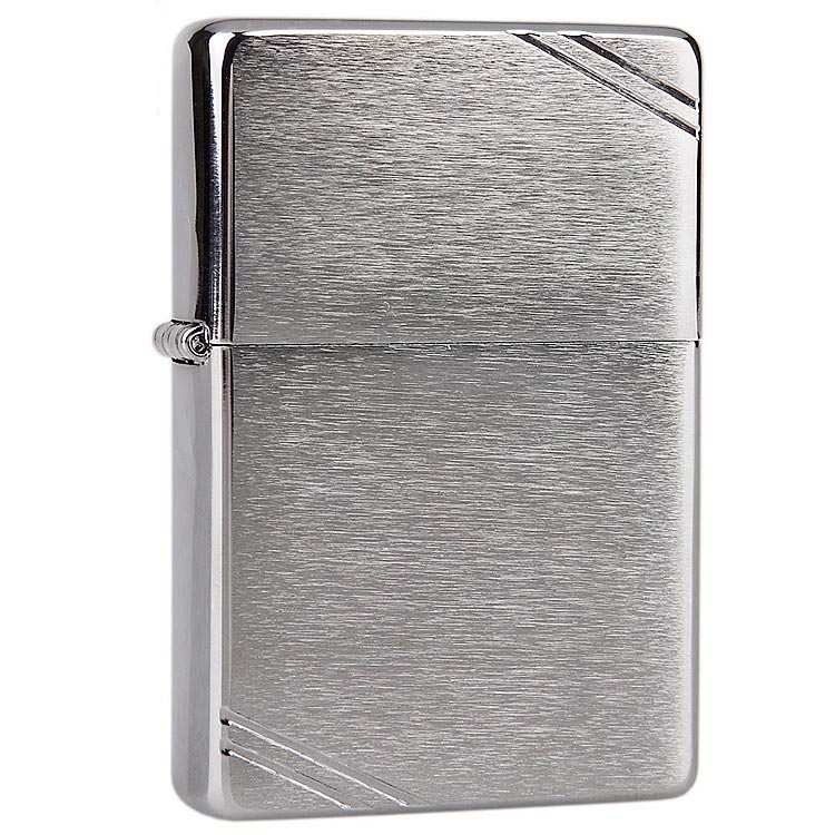 Zippo mỹ Vintage Brushed Brass tái bản (made in USA) tem đỏ, chính hãng (sản phẩm không bao gồm xăng)