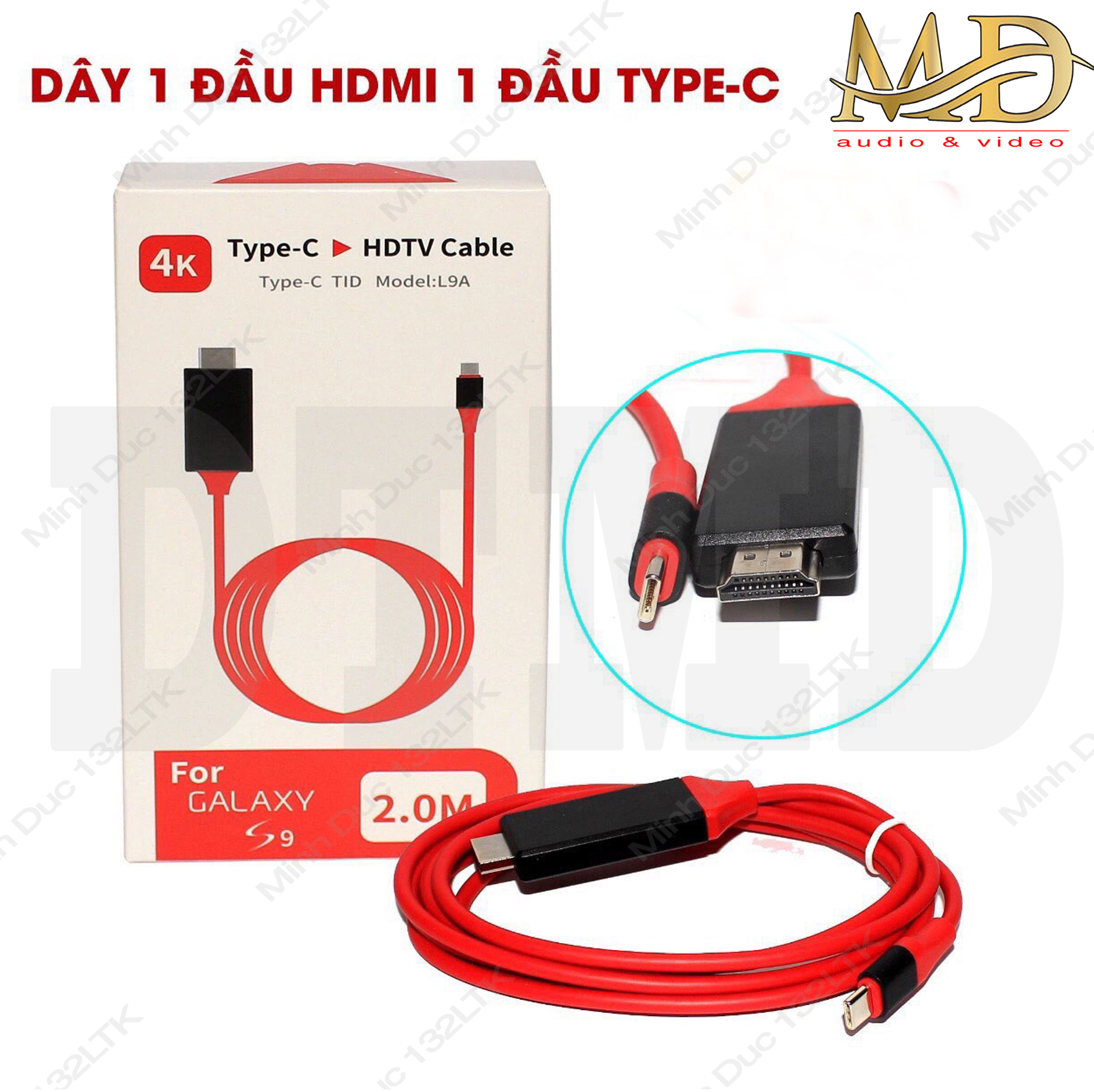 CÁP CHUYỂN TYPE - C HDMI 2M (cáp điện thoại sang  qua Tivi)