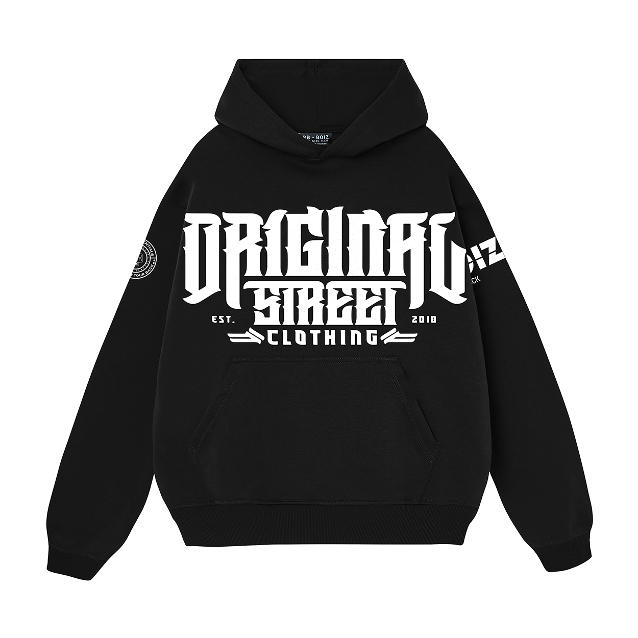 Bigsize - áo khoác hoodie nam bb - boiz màu đen form bigsize 90kg - 130kg - in hình mã 3hd-012-d/4hd-012-d/5hd-012-d/6h