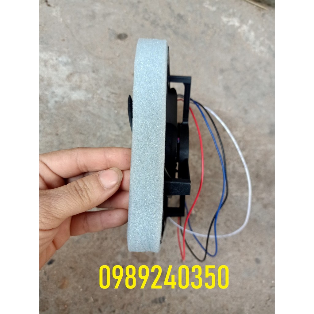 Mô tơ quạt tủ lạnh Sharp 12V 4 dây (vuông 12,5 x 12,5cm) chính hãng