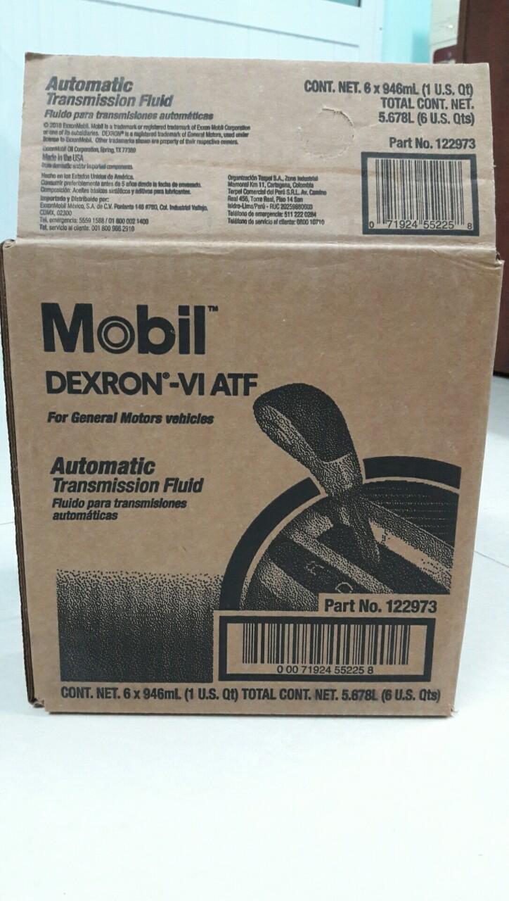 [HCM]Dầu nhớt Mobil Dexron VI ATF 946ml  6 bình