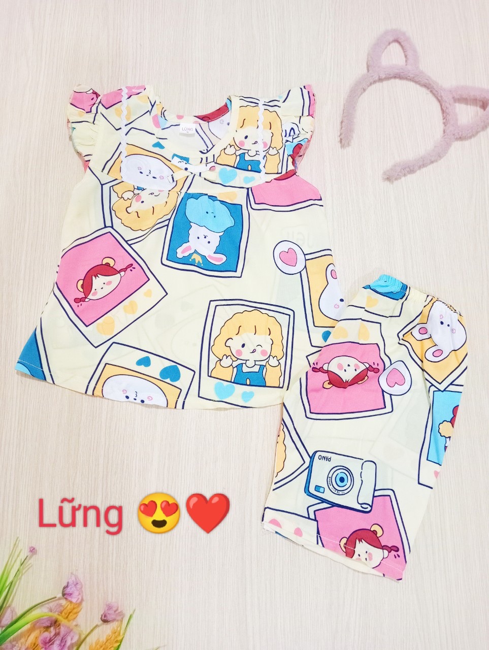 [6-25 ký] Đồ tole bé gái lửng , họa tiết