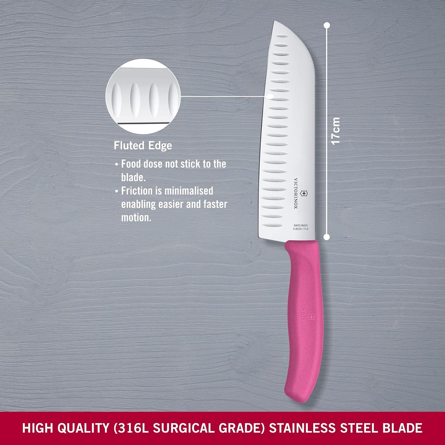 Dao bếp Victorinox Santoku knife fluted edge (17cm)