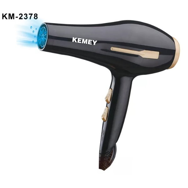Máy sấy tóc kemei chuyên dụng 2 tốc độ , 3 chế độ sấy kemey 2378