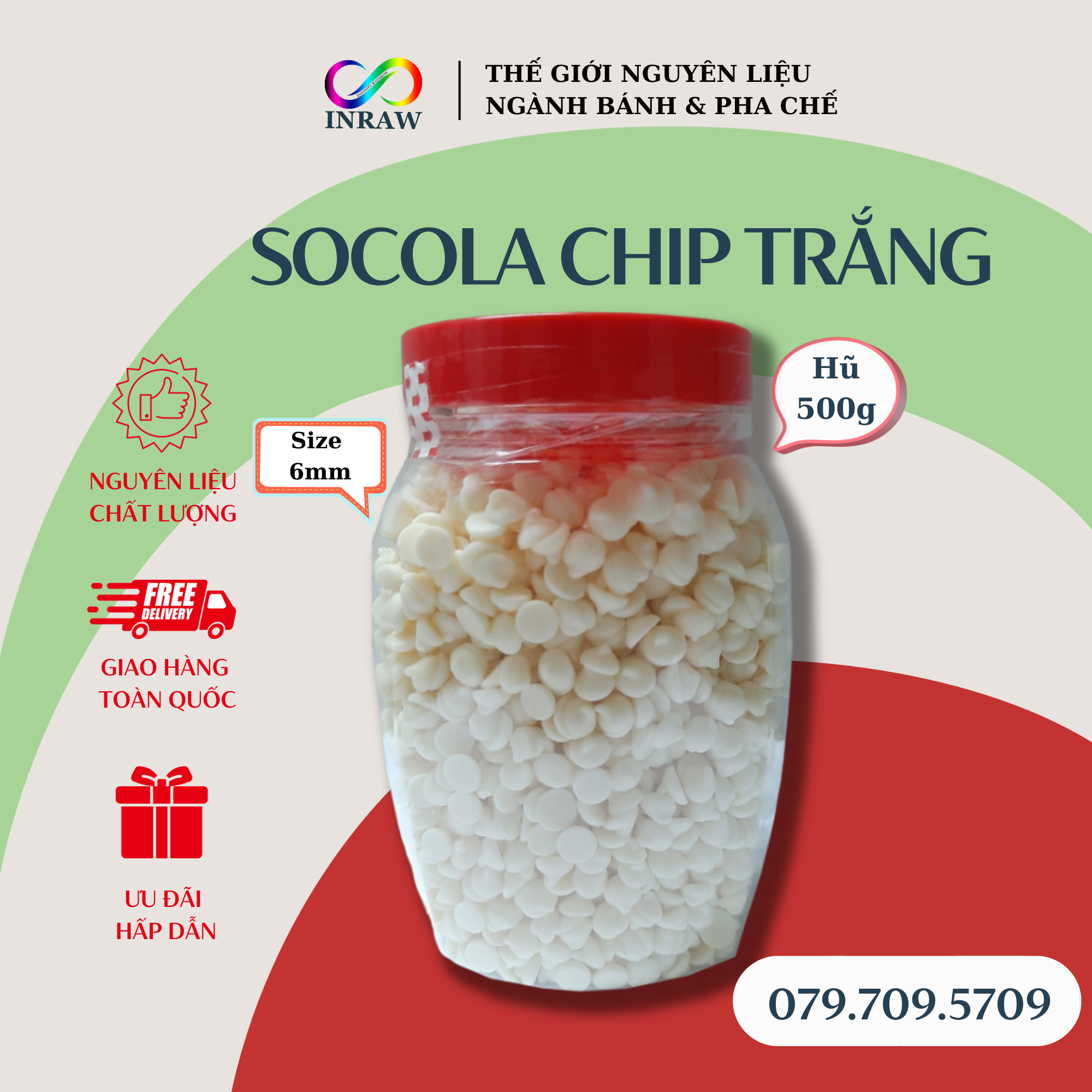 Socola Chip Trắng Colatta 100g