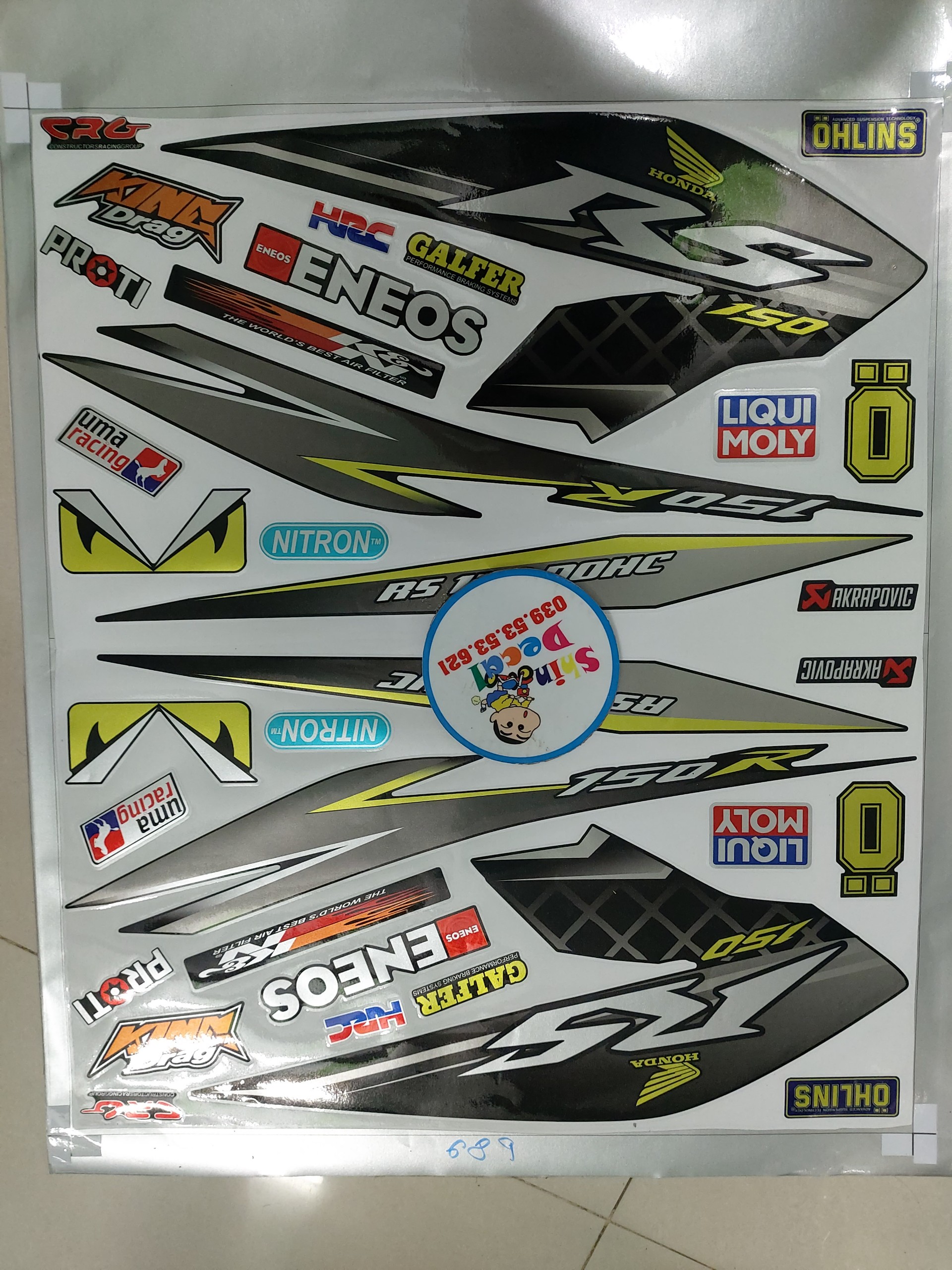 Tem sonic RS 150R tặng logo