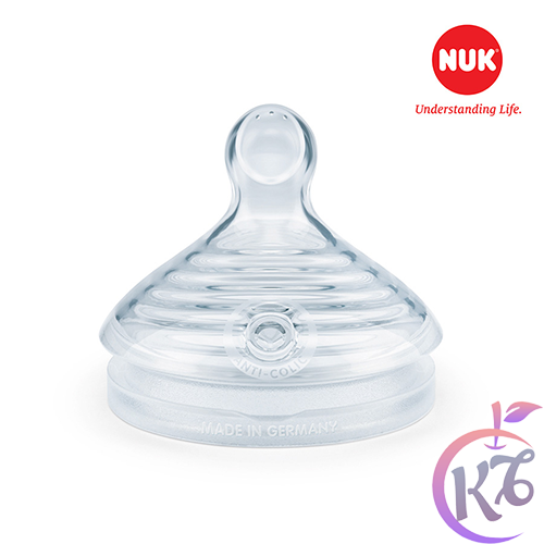 Bộ 2 Núm ty thay bình sữa NUK Nature Sense Silicone Cổ Rộng - 2 cái/vỹ - num ti binh sua num vu thay binh sua co rong cho be