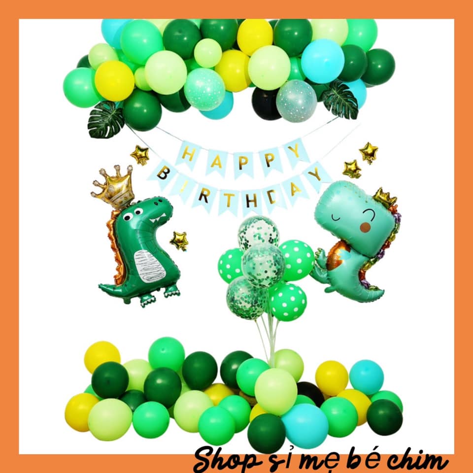🎈🎈🎈Set bóng sinh nhật Khủng Long Cho Bé Trai - BK09 Đủ Phụ Kiện