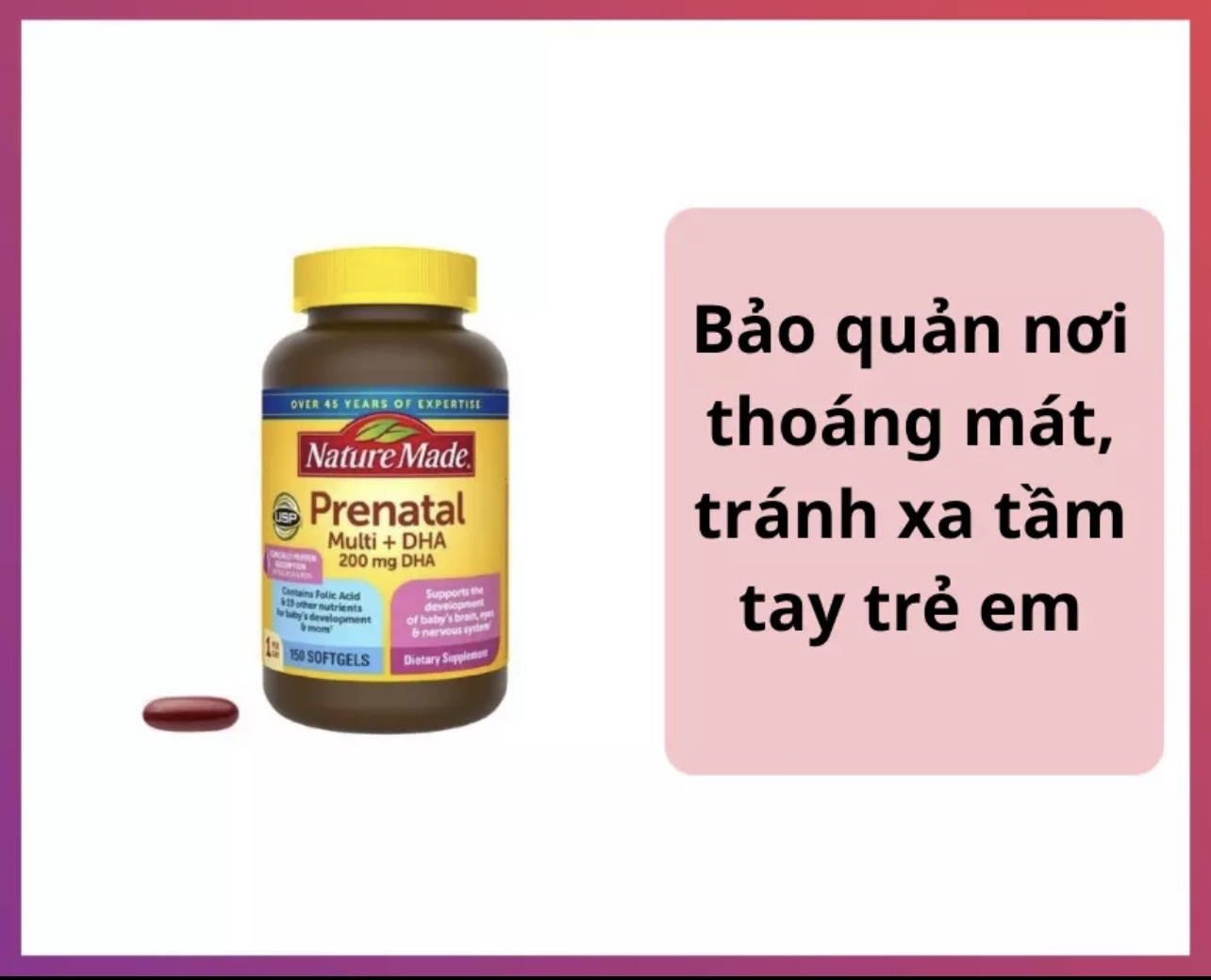 Vitamin Cho Bà Bầu NATURE MADE - Prenatal Multi +DHA