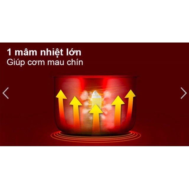 Nồi cơm điện Happy Cook 1,8L nấu cơm là ngon