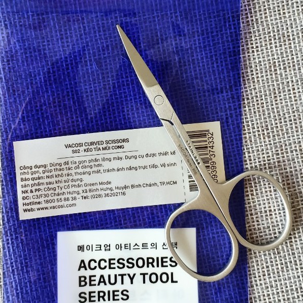 [CHÍNH HÃNG] Kéo Tỉa Mũi Cong Vacosi Curved Scissors S02