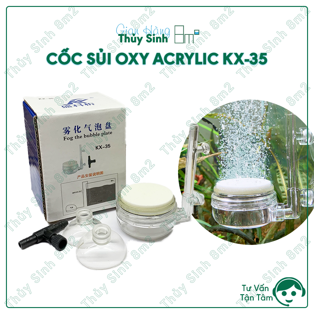 Cốc Sủi Oxy Acrylic Siêu Mịn Cho Hồ Cá, Tép 8m2