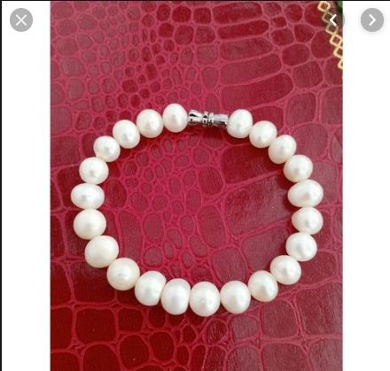 [HCM]Vòng tay ngọc trai nuôi phú quốc hàng đẹp hình thật hợp cho mọi lứa tuổi (9-10 ly) trắng