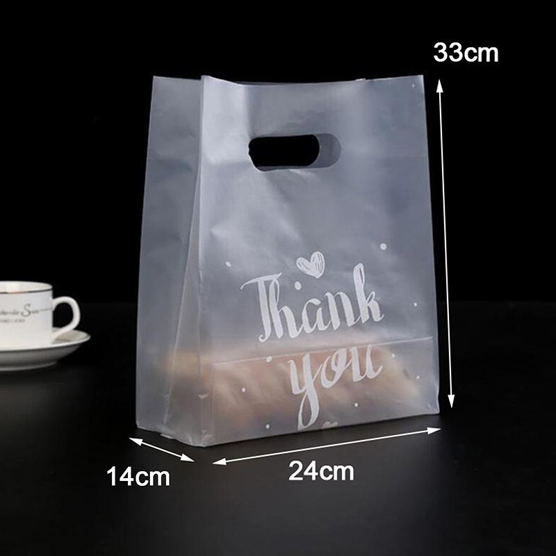 New Fleeting time 50pcs Thank You Plastic Candy Gift Bags Shopping Bags Wedding Wrapping Bags