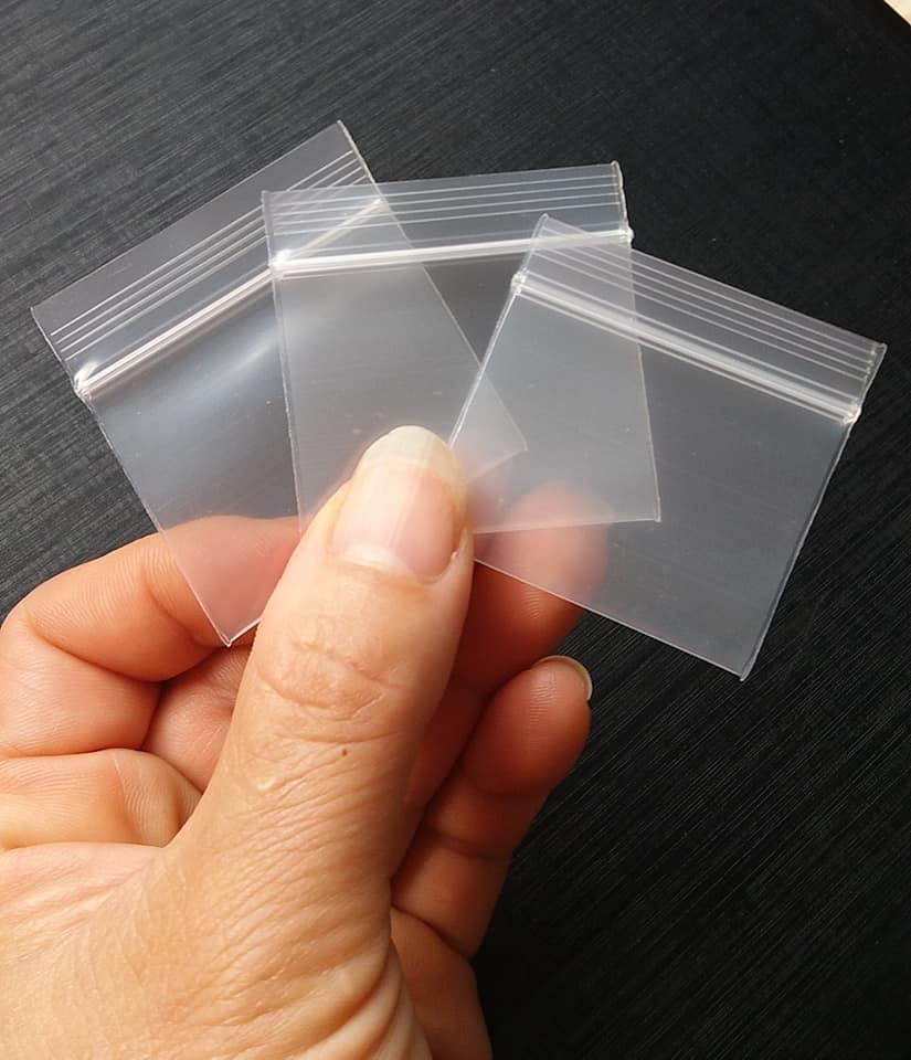 100 cái túi zip mimi MÀU TRẮNG