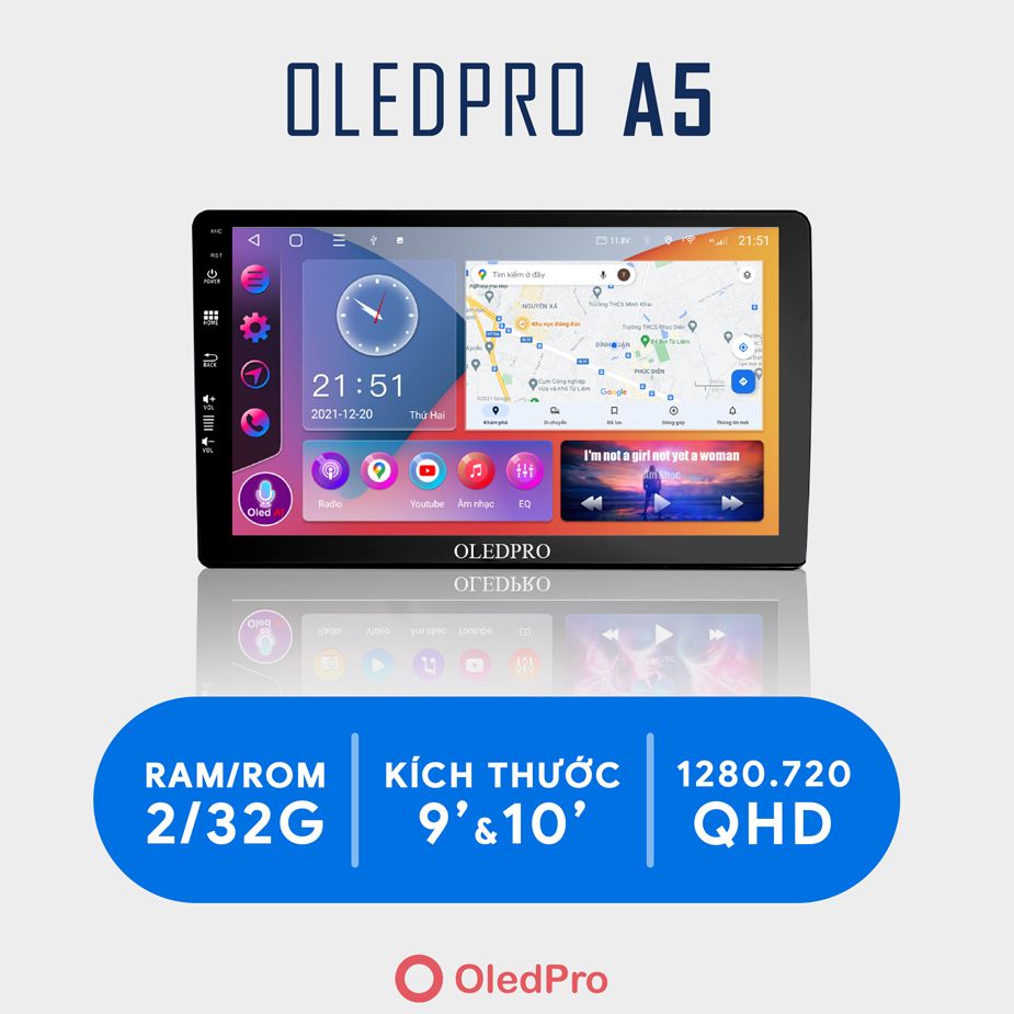 [Kho Hải Phòng] Màn hình Android OLEDPRO X4 9inch 10inch Cho Ô Tô Xe Hơi