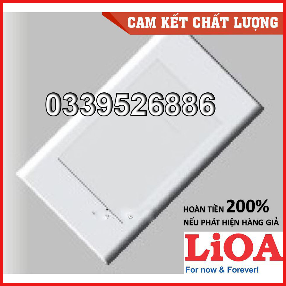 Mặt che trơn  viền đơn trắng LiOA