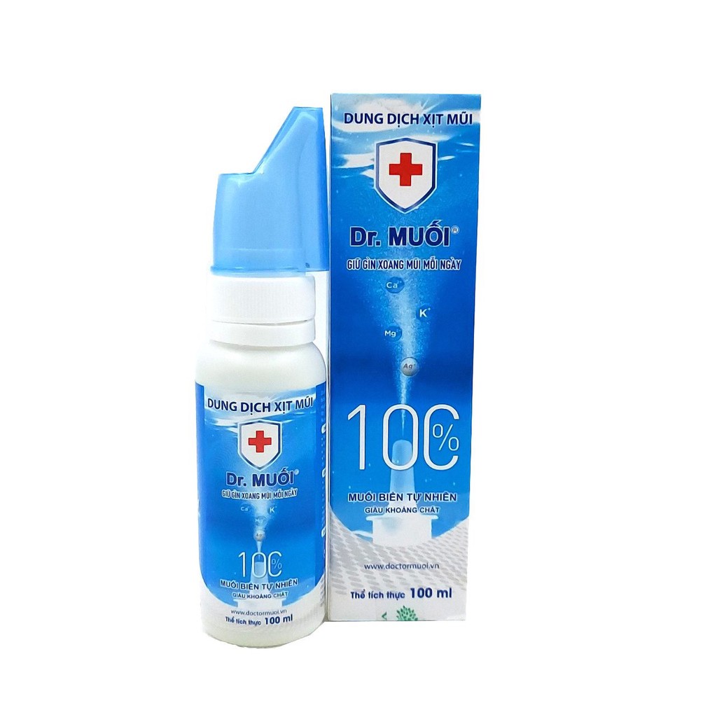Dung Dịch Xịt Mũi Dr. Muối, Nước Muối Biển Sâu (100ml)