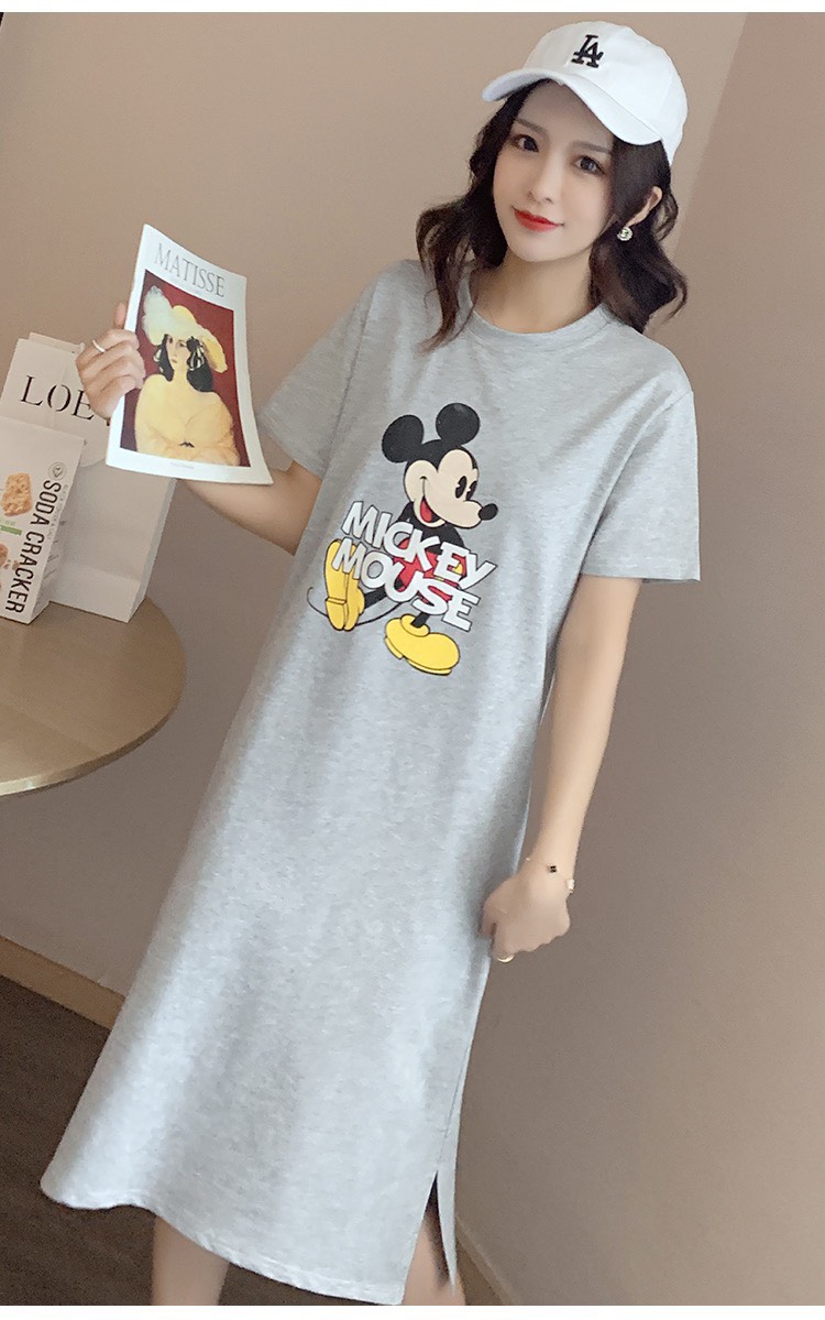 Đầm suông cotton Mickey Mouse đa phong cách TTSLA0177