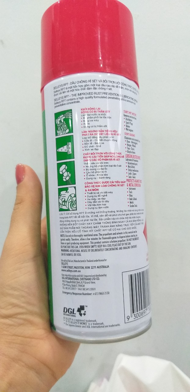Combo 5  Chai RP7 CHAI XỊT CHỐNG RỈ SÉT 350g