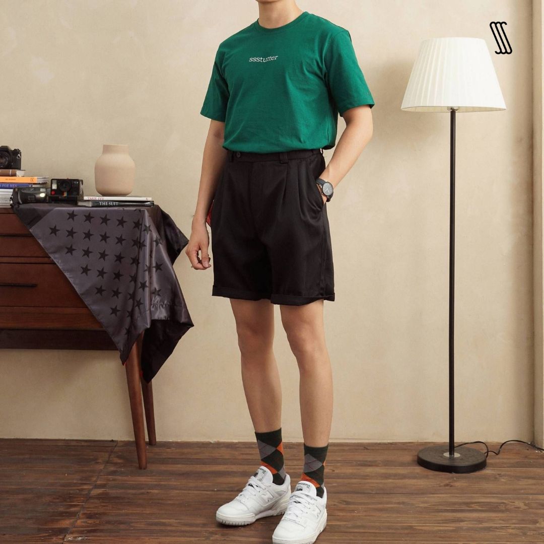 Quần short nam SSStutter co giãn, ống rộng SCOUT SHORT