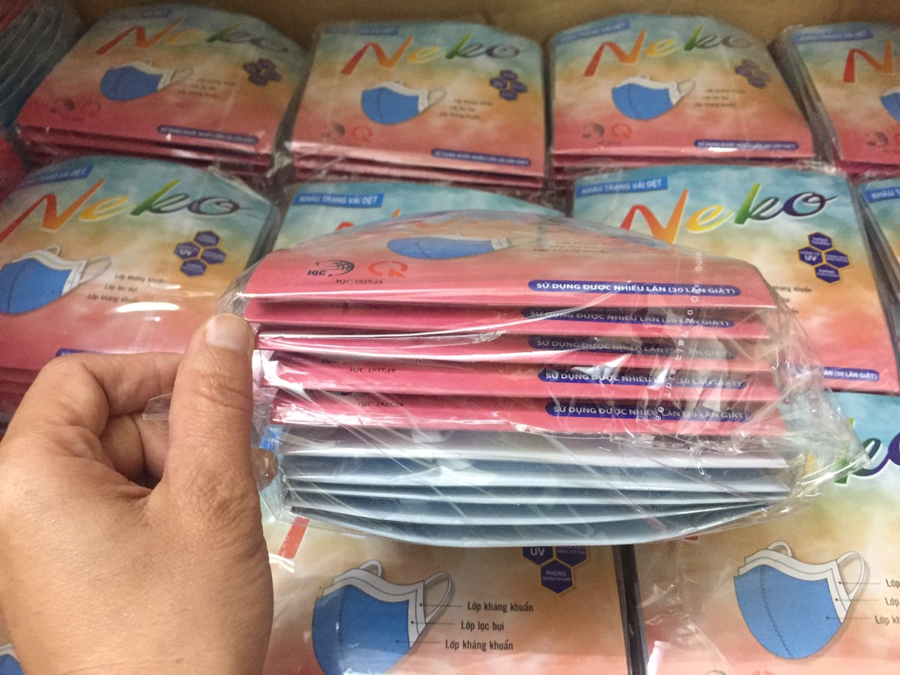Khẩu trang vải kháng khuẩn cao cấp- 1 túi 1 chiếc