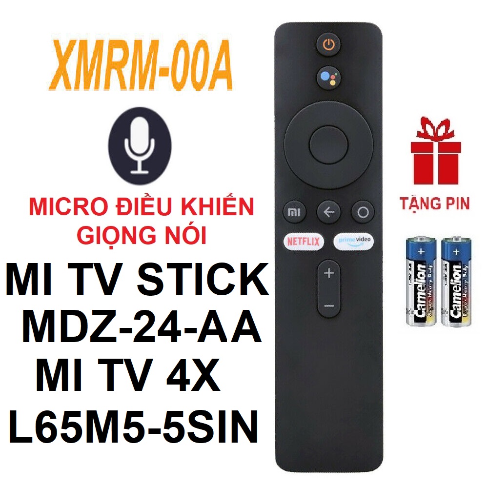 [HCM]Remote điều khiển Xiaomi Mi TV STICK 4X MDZ-24-AA XMRM-00A (Micro điều khiển giọng nói - Bluetooth - Tặng pin)