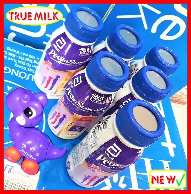Bộ 6 Chai Pediasure BA hương Vani Nước 237ml (Tặng Khủng Long) - Pediasure 237ml - ba vani - sua pediasure nuoc trueme truemilk truemenews