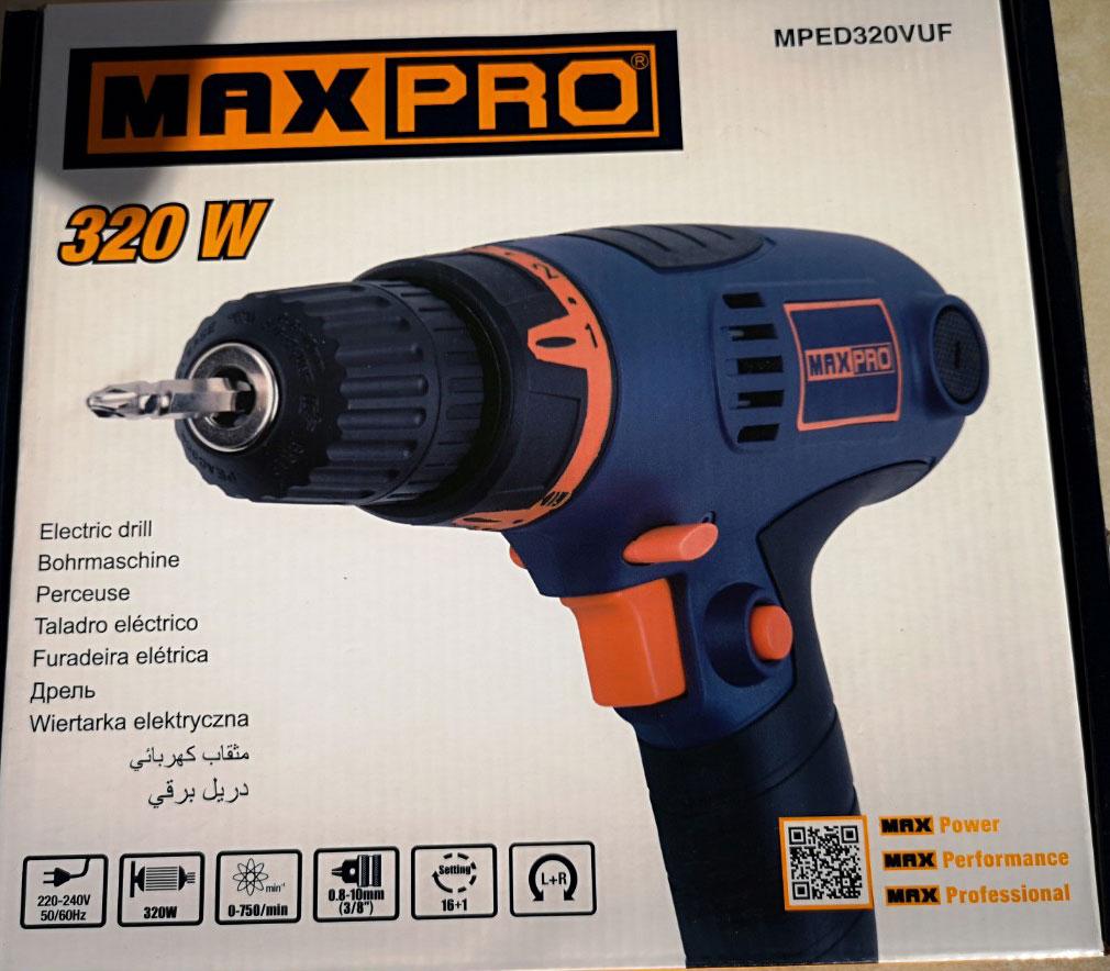 10mm Máy khoan cầm tay 320W Maxpro MPED 320VUF