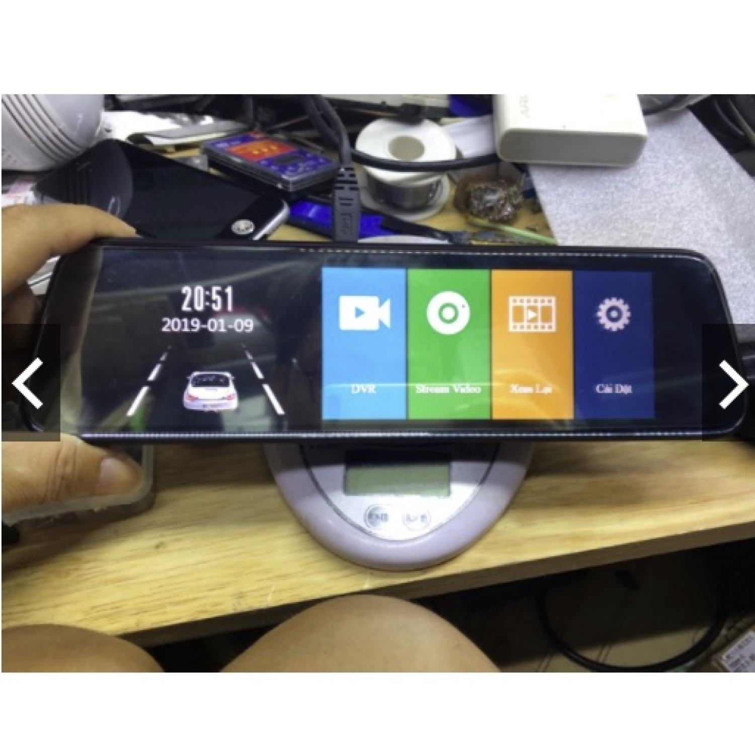 Camera hành trình Android gương siêu nét FULL HD 1080 (Tặng Kèm Thẻ Nhớ 32Gb)