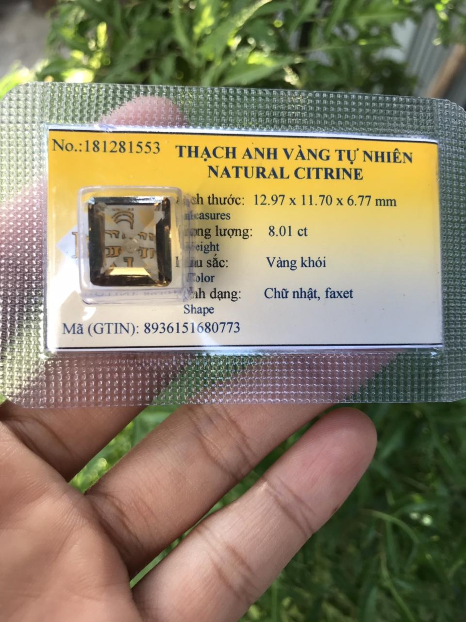 Đá Citrine - Thạch anh vàng thiên nhiên (Đã kiểm định)