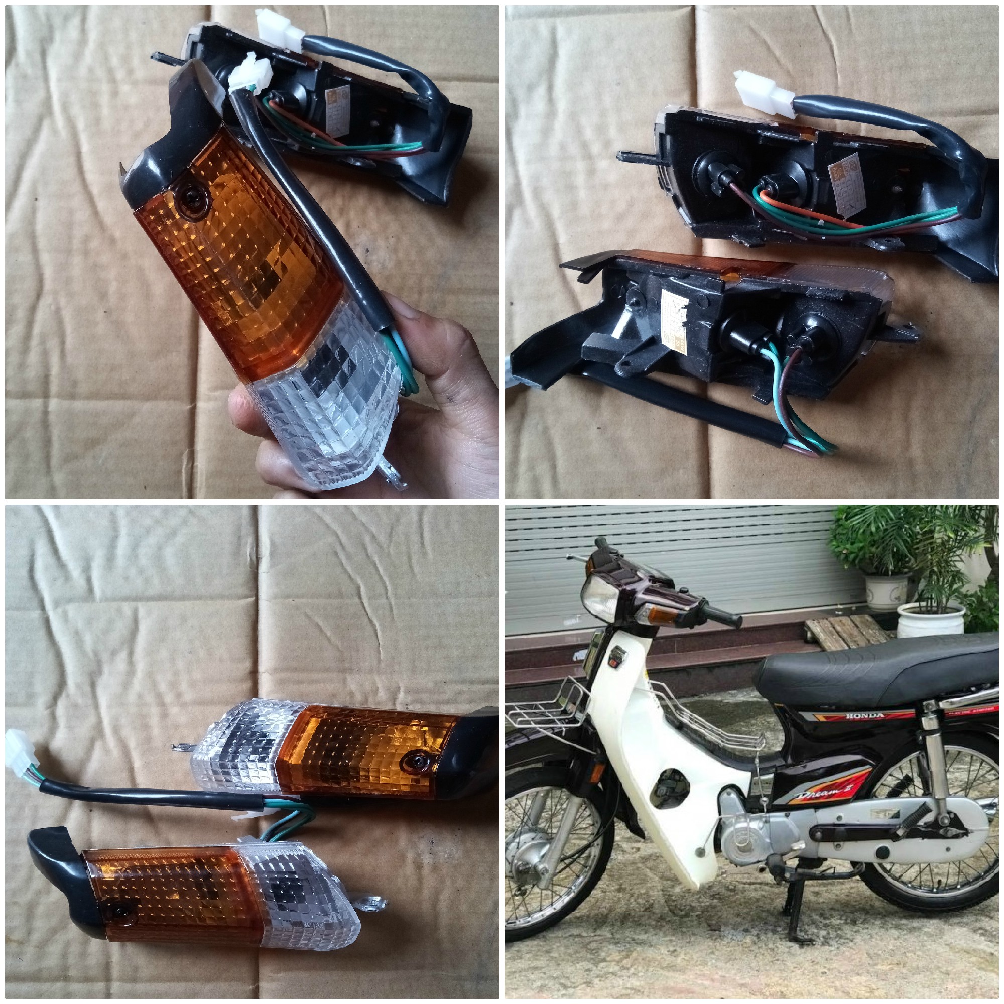 trọn bộ cụm xi nhan trước honda DREAM THÁI ( chất lượng cao )