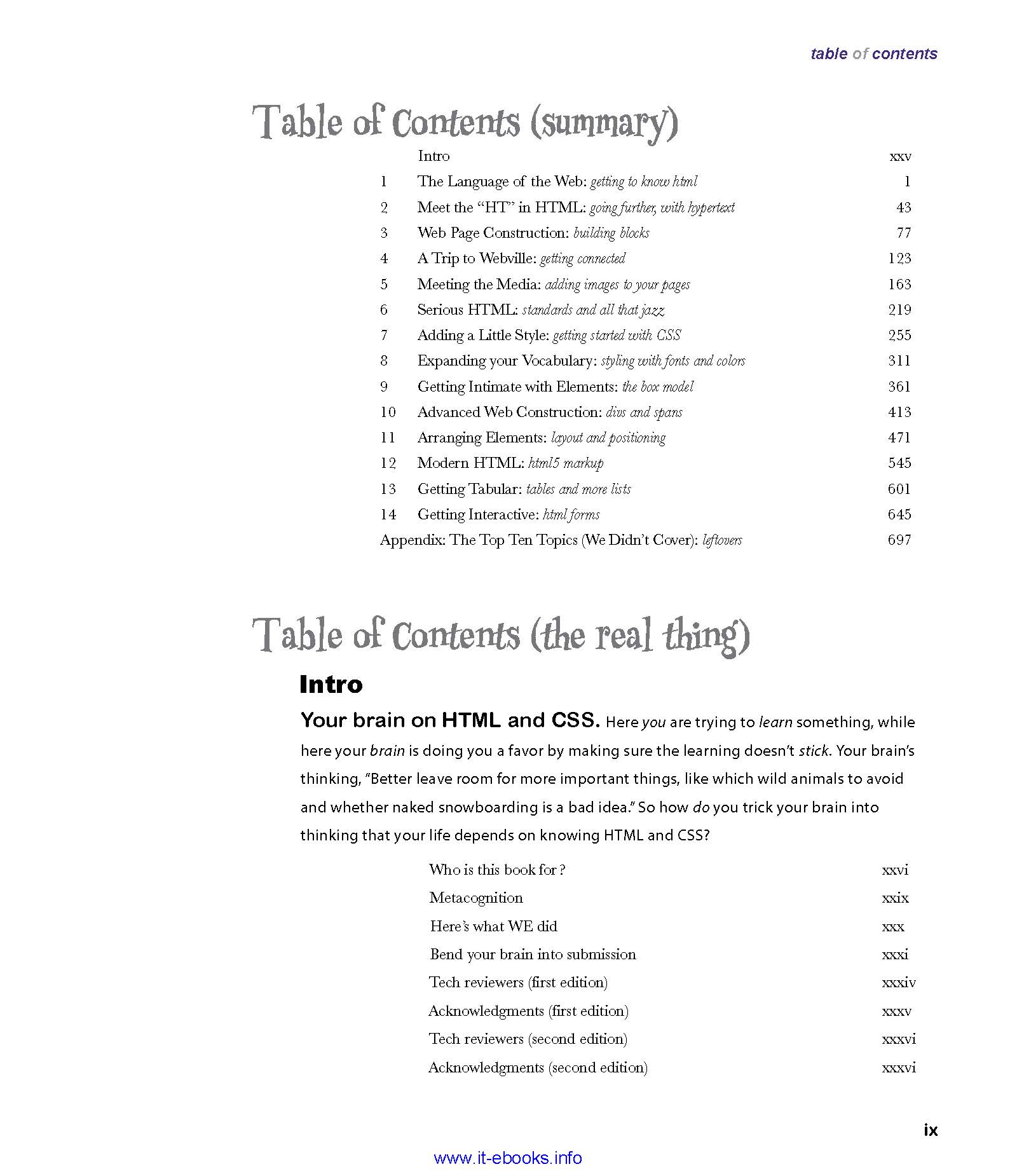Head First HTML and CSS