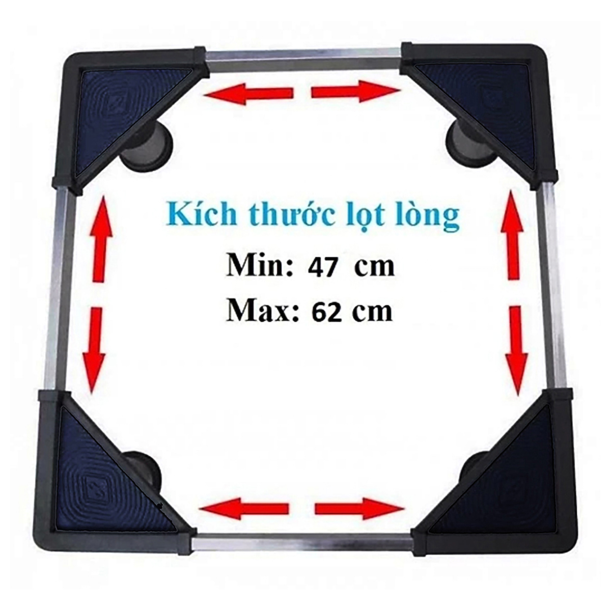 Chân đế kê tủ lạnh máy giặt - Inox cao cấp